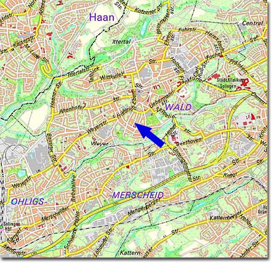 Geodaten:  Stadt Solingen - Der Oberbrgermeister - Stadtdienst Vermessung und Kataster (2008/2078)